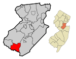 Middlesex County New Jersey Cranbury Highlighted